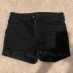 OLD NAVY black denim high rise shorts. Brand new condition.